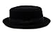 Mens Crushable Wool Felt Porkpie Hat w/Feather