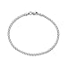 Amberta 925 Sterling Silver 2.2 mm Bismark Chain Bracelet Size 7
