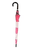Victoria's Secret Pink Striped Signature Full Size Large Handle Umbrella