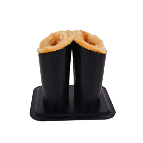 Baitaihem Plush Lined Double Eyeglasses Holder Stand Protective Glasses Holder Case Rests Securely on Desk or Nightstand(Black) - Thumbnail 7