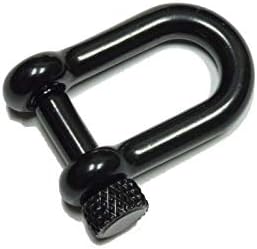 Paracord Galaxy Black Stainless Steel U Shackle KNOB 10 Pack 10199B