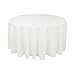Gee Di Moda 132 Inch White Round Tablecloth - Heavy Duty, Machine Washable, Wrinkle Resistant - For 72 to 96 Inch Round Tables - Ideal for Buffet, Holidays, Dinner, Wedding & Baby Showers