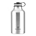 Winterial 64 oz Insulated Growler and Steel Water Bottle, Beer Growler, Double Walled Thermos Flask, Insulated Growler