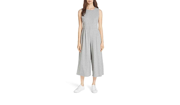 eileen fisher speckled organic cotton jumpsuit
