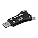 Card Reader, 4 in 1 i-Flash Device SD Memory Card Adapter for Cellphone, PC, Mac, Android, Trail Game Camera Viewer for Micro USB 2.0 OTG Port Reading SD & TF Cards, Black