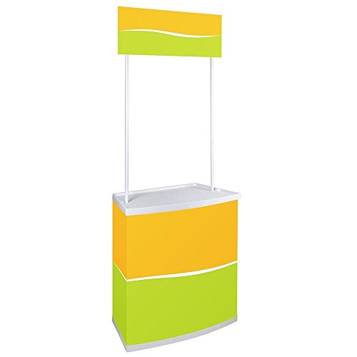 AMPERSAND SHOPS Multipurpose Portable Customizable Ticket Booth Trade Show Convention Promotional Demonstration Display Counter White