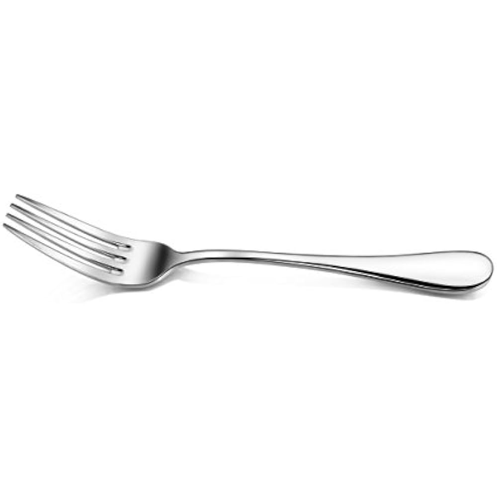 59342 Rain 18/10 Stainless Steel Salad Fork (Set Of 12), 7", Silver