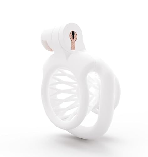 Heuceo Male Inverted Chastity Cage Sex Toy Set with 4 Cock Rings, 3D Small  Negative Chastity