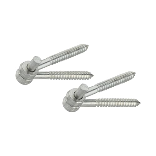 National Hardware N131-136 295 Lot de 2 charnières à crochet à vis plaqué zinc, 1,27 x 10,2 cm