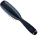 Kent KB Minihog Headhog Small Travel Detangling Hair Brush, Black Rubber Cushion Detangler Brush and Scalp Brush, Firm Rounded Plastic Bristles for Women Men and Kids Everyday Care, Made in England