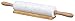 Creative Home White Marble Rolling Pin with Wooden Cradle