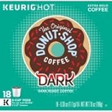 The Original Donut Shop Dark Single-Serve K-Cup Pods, Dark Roast Coffee, 18 Count - Pack of 1
