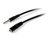StarTech.com 1m 3.5mm 4 Position TRRS Headset Extension Cable - M/F - Audio Extension Cable for iPhone (MUHSMF1M)