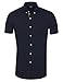 Short Sleeve Men's Slim Fit Shirts Casual Formal Fashion Solid CL5542D