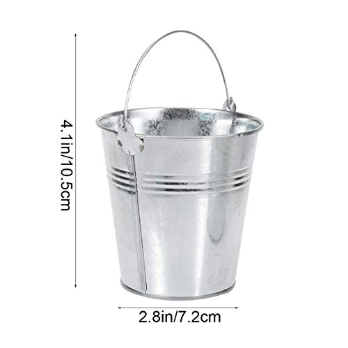 BESTOMZ Mini Metal Bucket Set Of 6 10.5x7.2x10.5cm