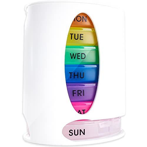 Weekly Pill Organizer 1 Time A Day, HIONXMGA Portable...