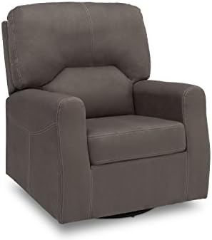 Delta Furniture Marshall Upholstered Glider Swivel Rocker Chair, Graphite