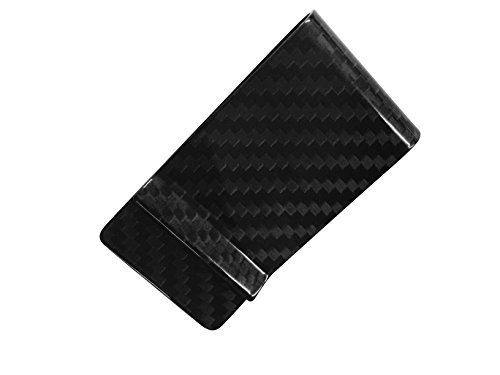 Money Clip Glossy Carbon Fiber Credit Card MGCFTan Business Card Holder 3K twill Black Carbon
