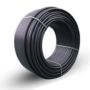 Raguso PVC Plastic Heavy Duty Flexible Water Irrigation Hose Micro Drip Irrigation Hose for Industrial Agriculture Lawn Garden Irrigation(50 Meters)