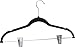 Utopia Home Premium Velvet Hangers - Heavy Duty - Non Slip - Velvet Suit Hangers with Clips for Pants or Skirt Hanger (Black, 12)