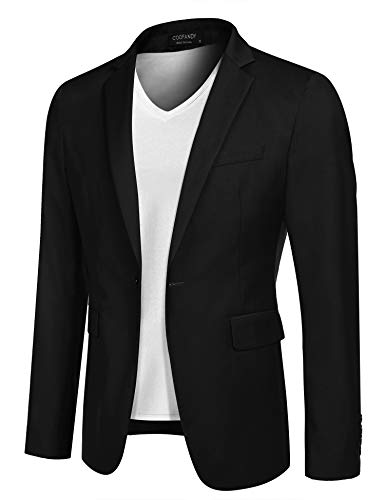 COOFANDY Mens Business Coat Regular Fit Blazer Suit