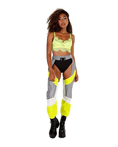 iHeartRaves Now U See Me Reflective Chaps (Neon Yellow, Medium)