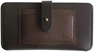 The Stopper Genuine Leather Phone Sleeve Case Wallet, Large (iPhone 6 Plus / 6S Plus), Brown