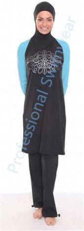 Professional Swimwear Full Cover Islamic Muslim Modest Beachwear Athletic Two Piece Swimsuits Burkini