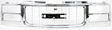 Evan-Fischer EVA17772015417 Grille Assembly Grill Plastic shell and insert Chrome With dual headlight holes
