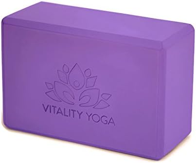 YOGA BLOCK: Eco-Friendly Firm Foam | Xtra-Dense duraBlock 60 | Purple 4x6x9 | Premium Quality, Stylish &amp; Functional | Vitality Yoga