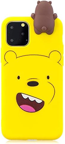 LeviDo Compatible for iPhone 11 Pro MAX Case Silicone 3D Cute Cover for iPhone 11 Pro MAX Soft Rubber Protective TPU Gel Shockproof Bumper, bear