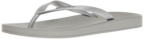 Ipanema Women's Ana Tan Flip Flop, Grey/Silver, 9 M US