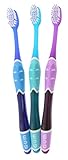 GUM Technique Deep Clean Toothbrush - 525 Soft Compact, Colors May Vary (Pack Of 3)