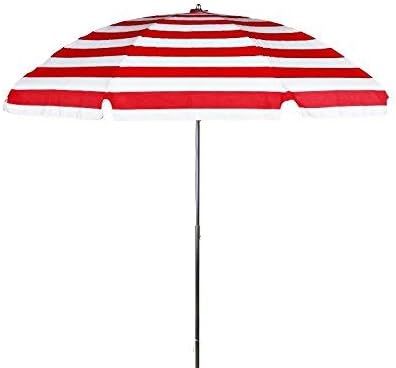 RIMZIM Striped Design (8 FEET) Outdoor Garden Umbrella 48" with Tripod Stand