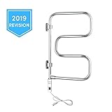 WarmlyYours 4-Bar Elements Towel Warmer, Plug-in, Polished Chrome