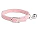 CHUKCHI Soft Velvet Safe Cat Adjustable Collar Bling Diamante with Bells,11 inch for Small Dogs and Cats (Pink)