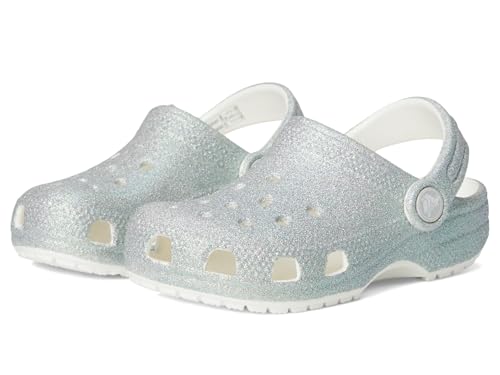 Crocs Unisexe Enfant Classic Iridescent Glitter CgT Sabots, White, 20/21 EU