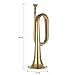 Muslady B Flat Bugle Call Trumpet Brass Cavalry Horn with Mouthpiece for School Band Cavalry Military Orchestra