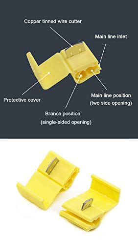 Shangyuan Landscape Light Cable Connector, Direct Low Voltage Wire Connectors for Malibu Landscape Lighting, 12-14 Gauge T Cable Splice for Outdoor Led Parts In-Ground Step Path Lights (Pack of 20)
