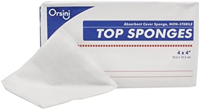 Orsini Non-Sterile Post-Op Top Gauze Sponges, 4" x 4" (Pack of 100)