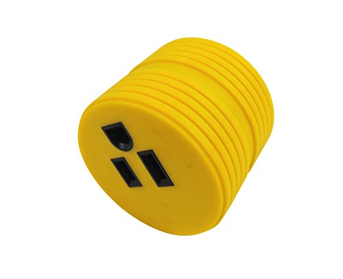 Leisure Cords Adapter 3 prong 30 amp Male to 15 amp Female RV Camper Generator Plug Outdoor Electrical Power Converter (30A Male - 15A Female) - Thumbnail 2