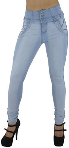 Women`s Plus/Junior Size Butt Lift Levanta Cola High Waist Skinny Jeans
