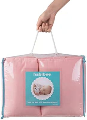 habibee baby breathable cotton crib bumper pads for standard cribs machine washable padded crib