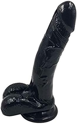 Realistic Life-Like Silicone-Dîld? Toy Soft Wand Black Brown and Flesf 7 inch Waterproof (Black)