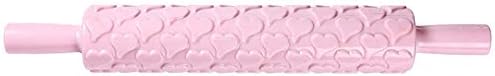 14 Pattern Embossed Rolling Pin, Vacally Embossing Baking Pastry Cake Roller Decorating Mold Tool Kitchenware Cookie Snowflake Heart-shaped Flower Non-stick Rolling Pin 37cm