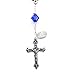 Black and Blue Mini Saint Michael Police Officer Serve & Protect One Decade Pocket Rosary Made with Premium European Crystals - For The Police Graduate, Christmas, Keepsake, Thank You