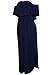 Women Long Maxi Dress Casual Party Off The Shoulder Ruffle Split Beach Pocket Dresses BK192