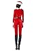 Leright Women's Santa Clause Costume Jumpsuit Christmas Fantasy Holiday Costume, Red, One Size fit for XS-M