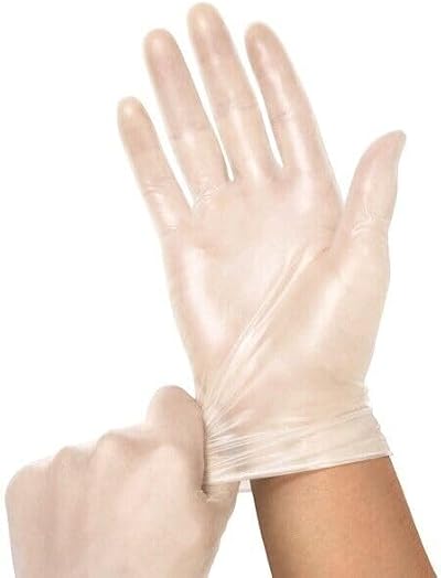 EuroMarksGlobal 500 Clear Vinyl Gloves Powder Free Latex Free Food Medical