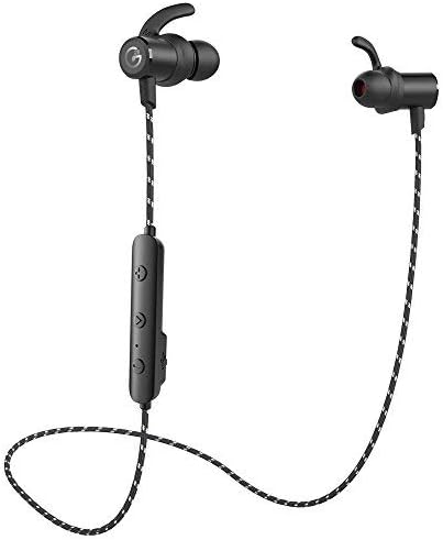 Bluetooth Headphones, OHTECH Magnetic Wireless Earbuds Sport In-Ear IPX 6 Sweatproof Earphones (Super Sound quality with Built in Mic, 10 Hours Play Time, Secure Fit Design,Bluetooth 5.0)-Black
